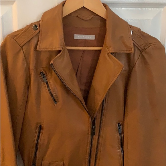 Stefanel Leather Jacket Cognac from Italy - Picture 4 of 17